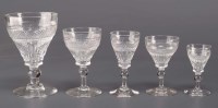 Lot 265 - A part suite of 19th Century cut-glass...