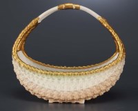Lot 282 - Royal Worcester: a wicker basket, shape number...