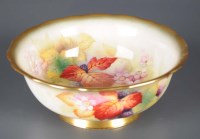 Lot 317 - A Royal Worcester bowl by Kitty Blake,...
