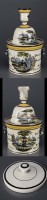 Lot 326 - A rare Seaham Pottery tobacco jar, transfer...