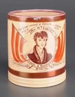 Lot 349 - A buff pottery Northumberland 1826 Election...