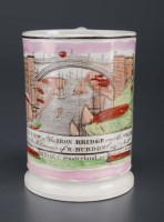Lot 370 - Dixon & Co, Sunderland: a Creamware enamelled...
