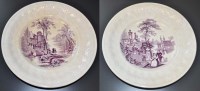 Lot 379 - John Carr & Co, North Shields: two puce...