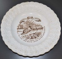 Lot 381 - Robert Maling: a daisy plate, printed in brown...