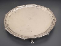 Lot 557 - An Edward VIII waiter, by Reid & Sons,...