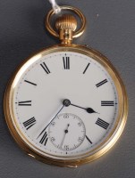 Lot 753 - An Edwardian gentleman's 18ct. gold open faced...