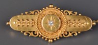 Lot 792 - A Victorian gold and diamond brooch, c.1880,...