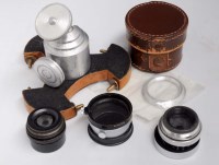 Lot 1217 - A Supar 3 1/4in. f4.5 lens by Wray; a...