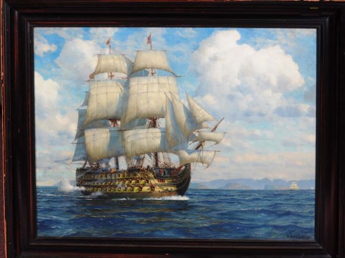 Lot 180 - Michael Zeno Diemer (German 1867-1939) HMS...