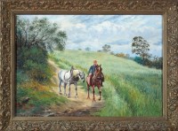 Lot 187 - Wilson Hepple (1853-1937) A FARMER WITH A TEAM...