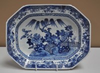 Lot 329 - A blue and white ashette, of canted...