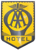 Lot 553 - An 'AA' enamel sign, circa 1910, with AA...
