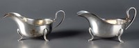 Lot 615 - Two George VI sauce boats, by Barker Bros....
