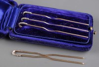 Lot 818 - A set of four Victorian diamond, silver and...