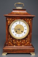 Lot 934 - An early 20th Century inlaid rosewood mantel...