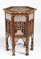 Lot 1047 - A Moroccan mother-of-pearl bone inlaid...