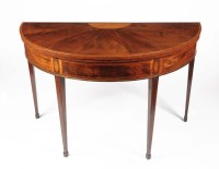 Lot 1065 - A George III mahogany and rosewood crossbanded...