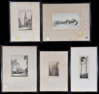 Lot 12A - Malcolm Osborne A horse cart by a church...