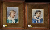 Lot 30 - Ernesto Levorati Portraits of young Venetian...