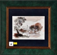 Lot 41 - Antoni Sulek A Northumbrian Castle signed and...