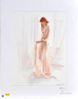 Lot 91 - David Wilcox ''Waiting'' - a young woman in a...