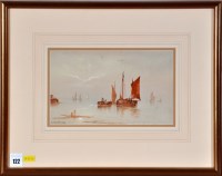 Lot 122 - Thomas Mortimer Fishing boats at sunrise...