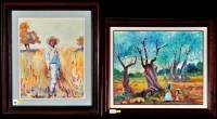Lot 170 - P*** Alcina Continental landscapes with farm...