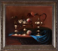 Lot 189 - **** Molnary A still-life study of fruit on a...