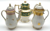 Lot 6 - A hard paste coffee pot, c.1810, decorated in...