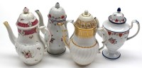 Lot 13 - A hard paste coffee pot, c.1805, decorated in...