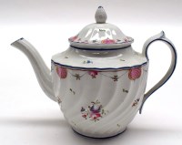 Lot 59 - Probably Factory Y hard paste teapot, c.1795,...