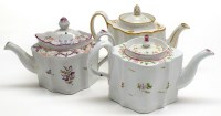 Lot 65 - Probably Factory Y teapot, with floral sprigs;...