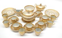 Lot 76 - A Chamberlains Worcester tea service, in gilt...