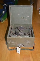 Lot 402 - A khaki green painted military camping stove,...