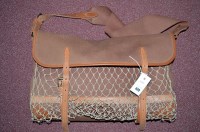 Lot 439 - Fisherman's canvas and leather trimmed tackle...