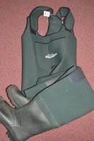 Lot 463 - A pair of modern Chinese neoprene/nylon waders,...