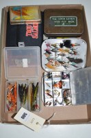 Lot 500 - Two aluminium fly boxes and contents and a...