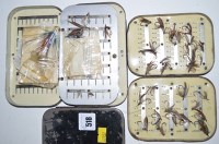 Lot 518 - Three black painted fly boxes, comprising: 1 x...