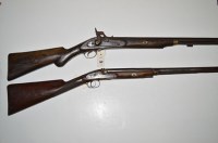 Lot 587 - An old muzzle loading single barrel percussion...