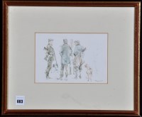 Lot 603 - Jonathan Trowell - a shooting party in Norfolk,...