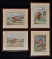 Lot 634 - A Follower of Cecil Aldin - foxhunting scenes,...