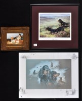 Lot 644 - After Nick Cawston - game dogs, signed in...