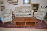 Lot 1743 - A three-piece drawing room suite, to include:...
