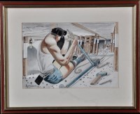 Lot 102 - Ron Gribbons (fl.1942-1991) A miner at a coal...