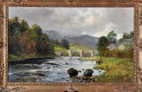 Lot 158 - John Falconar Slater (1857-1937) A misty river...