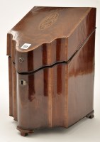 Lot 222 - A George III inlaid mahogany and rosewood...