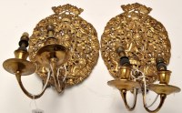 Lot 229 - A pair of 19th Century ormolu wall lights,...