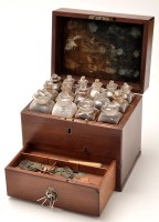 Lot 241 - A late 19th Century mahogany apothecary case,...