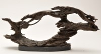 Lot 321 - A modern patinated bronze group of three...