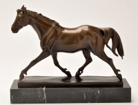 Lot 324 - After Lecourtier: a modern patinated bronze...